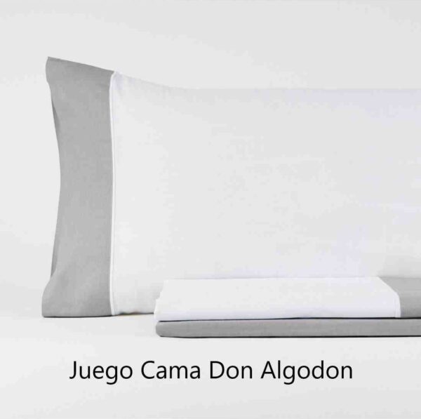 Juego Cama 3 Piezas Don Algodón Color Gris Cama 150 cm